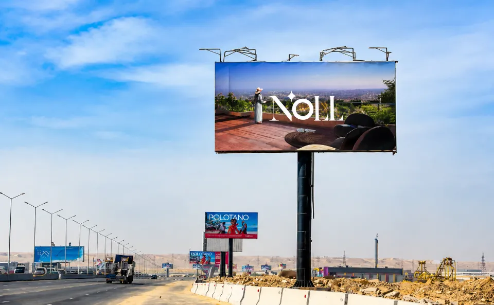 Noll billboard on a New Cairo highway
