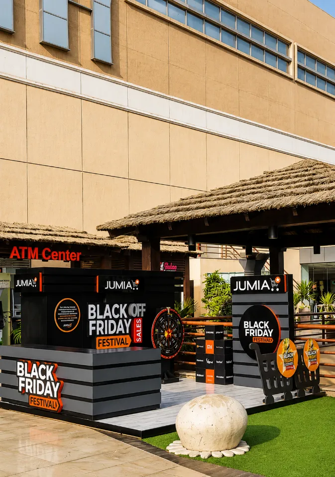 Jumia Black Friday booth and roadshow in a mall